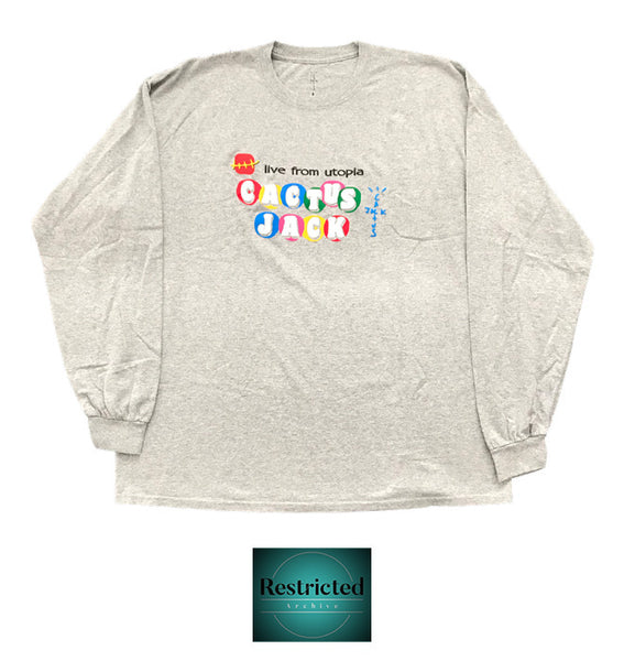 Cactus Jack X McDonald´s CJ Live From Utopia L/S T-Shirt in Grey