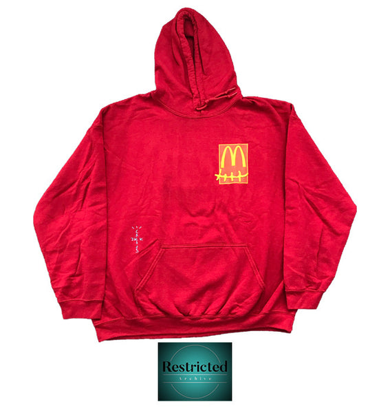 Cactus Jack X McDonald´s Live From Utopia Sticker Hoodie in Red