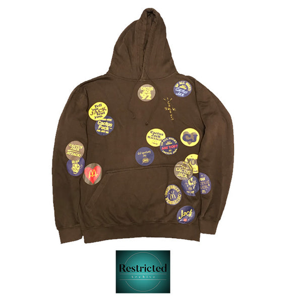 Cactus Jack X McDonald´s Sticker Bomb Hoodie in Brown