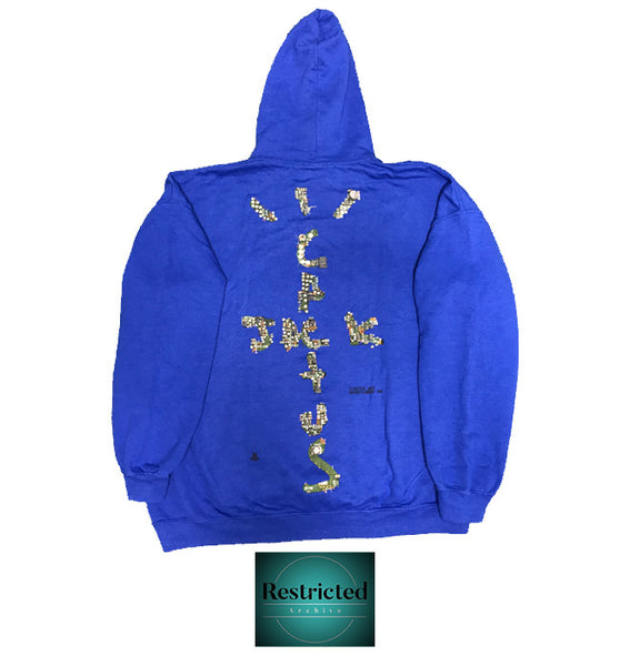 Cactus Jack X Playstation Motherboard Hoodie III in Royal Blue