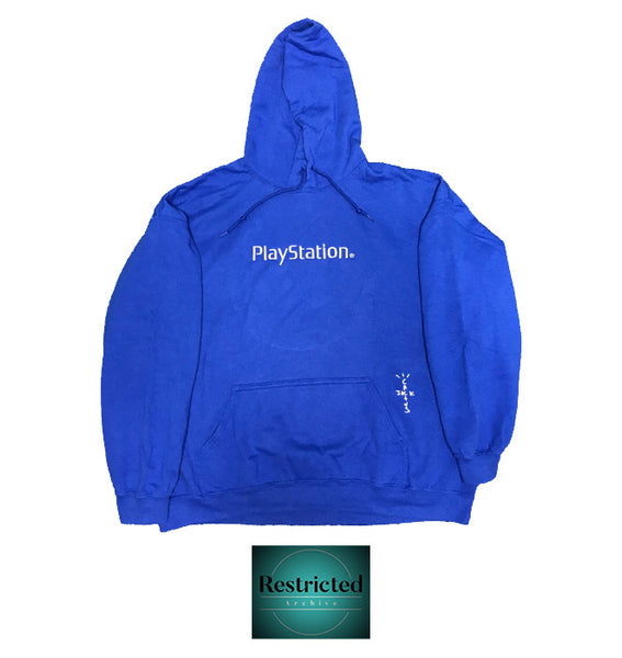 Cactus Jack X Playstation Motherboard Hoodie III in Royal Blue