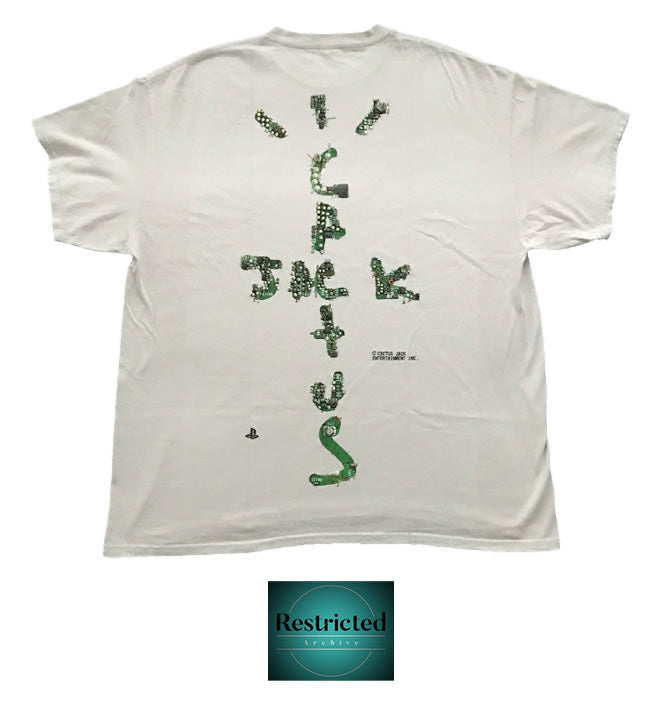 Cactus Jack X Playstation Motherboard Logo T-Shirt III in Grey