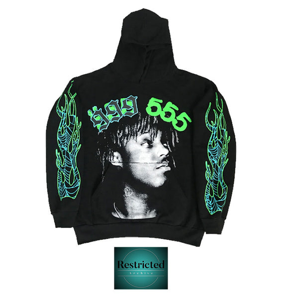 Juice WRLD X SP5DER Hoodie in Black