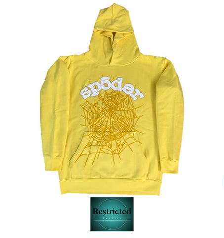 SP5DER Websuit Hoodie in Yellow