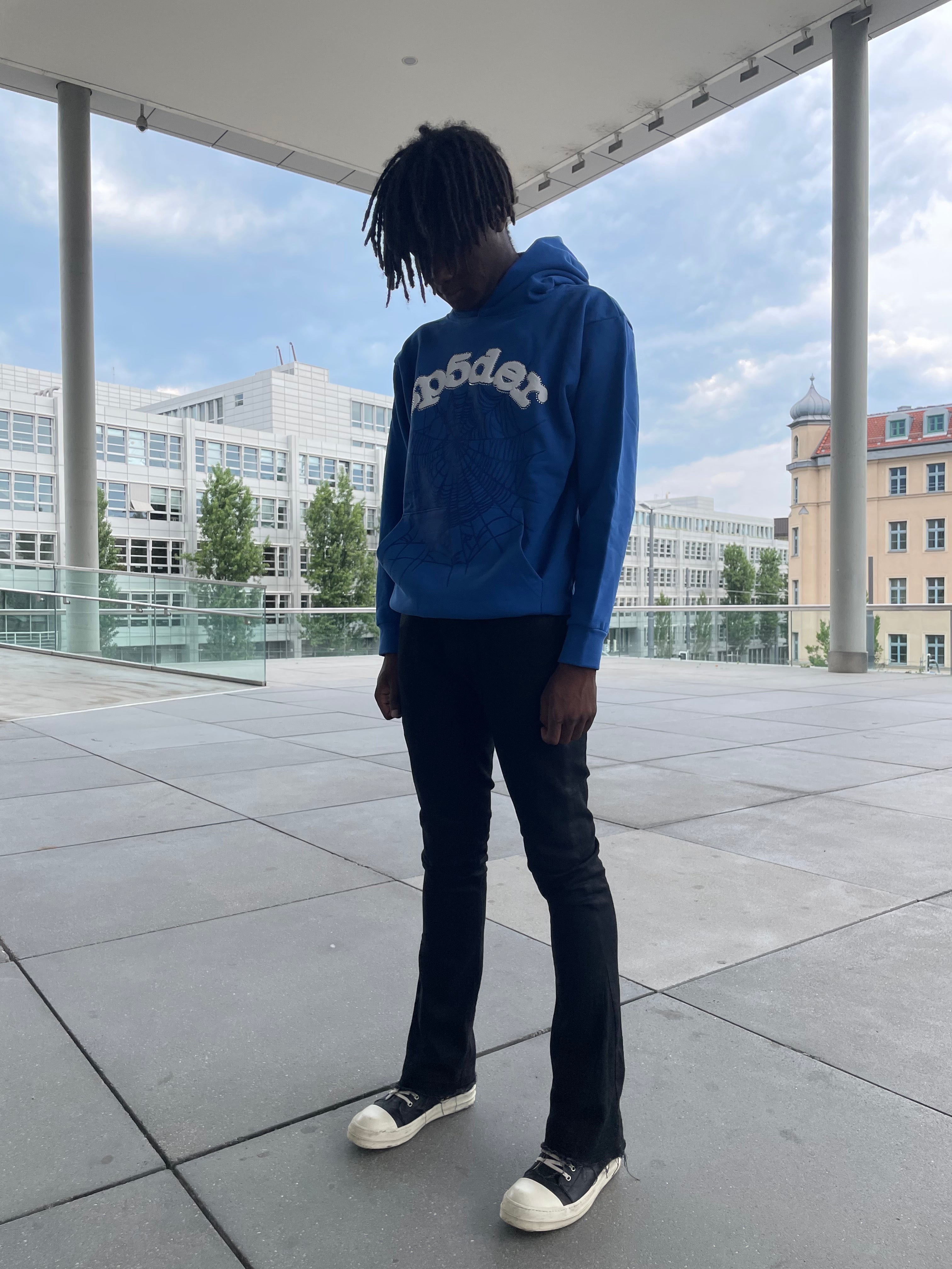 SP5DER Websuit Hoodie in Blue – Restricted Archive