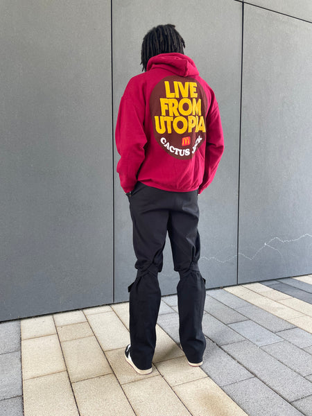 Cactus Jack X McDonald´s Live From Utopia Sticker Hoodie in Red